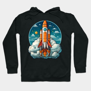 AI Generated Rocketship Hoodie